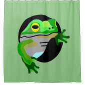 グリーンカエル シャワーカーテン (正面)