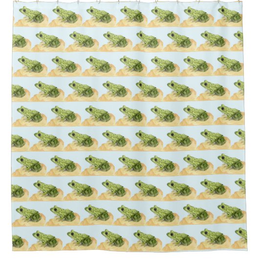 グリーンカエル シャワーカーテン (正面)