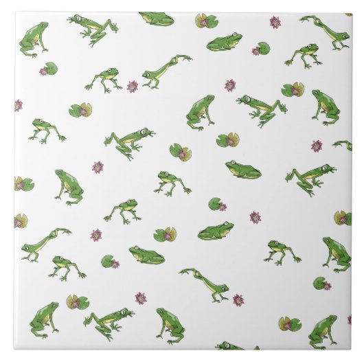 グリーンカエル タイル (正面)