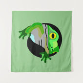グリーンカエル タペストリー (正面(横))
