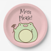 グリーンカエル ペーパープレート (正面)