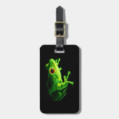 グリーンカエル ラゲッジタグ (正面縦)