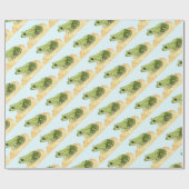 グリーンカエル ラッピングペーパー (フラット)