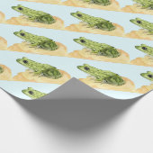 グリーンカエル ラッピングペーパー (角)