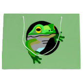 グリーンカエル ラージペーパーバッグ (正面)