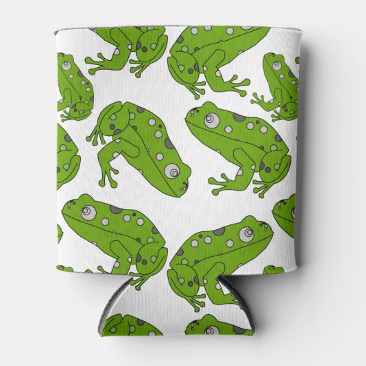 グリーンカエル 缶クーラー (正面)