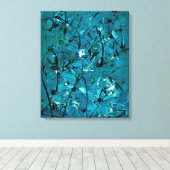 グリーンカオス キャンバスプリント (インサイチュ (ウッドフロア))