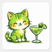 グリーンカクテルと猫