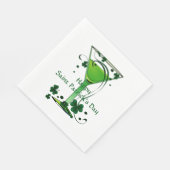 グリーンカクテルシャームロックSt patricks dayパーティー スタンダードランチョンナプキン (角)