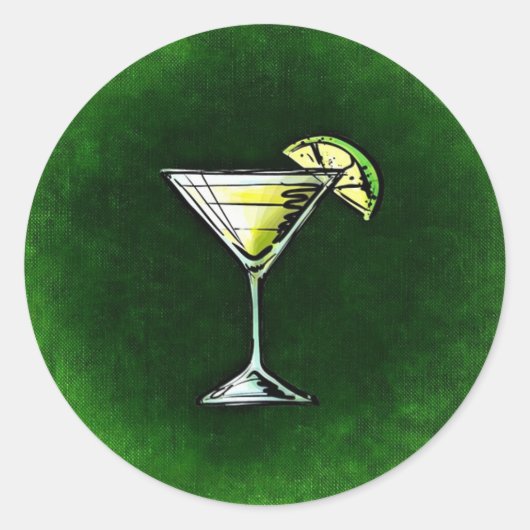 グリーンカクテルabsinthe ラウンドシール (正面)