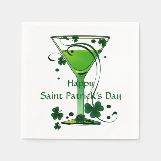グリーンカクテルSt patricks dayスタンダードカクテル スタンダードカクテルナプキン (正面)