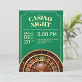 グリーンカジノナイトパーティー招待状 招待状 (スタンド正面)