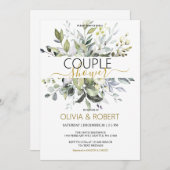 グリーンカジュアルシャワーの招待状 招待状 (正面/裏面)