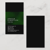 グリーンカスタマイズブラックプロフェッショナル名刺 名刺 (正面/裏面)