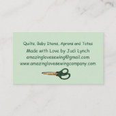 グリーンカスタマイズ金ゴールド裁縫機2 名刺 (裏面)