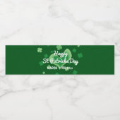 グリーンカスタムハッピーSt patricks dayパーティー ペットボトルラベル (シングルラベル)
