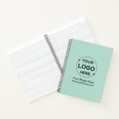 グリーンカスタムビジネスロゴ ノートブック (内部)