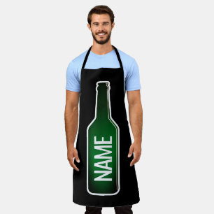 グリーンカスタムビールボトルBBQエプロン男性へ エプロン