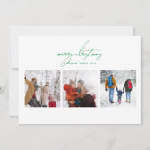 グリーンカスタムメリークリスマス6写真コラージュhappy シーズンカード (正面)