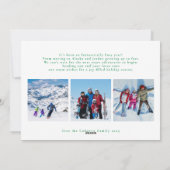 グリーンカスタムメリークリスマス6写真コラージュhappy シーズンカード (裏面)