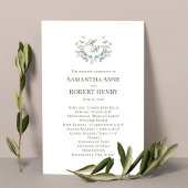 グリーンカスタムモノグラム結婚式 プログラム