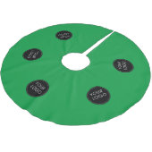 グリーンカスタムロゴ会社事業 ブラッシュドポリエステルツリースカート (アングル)