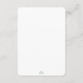 グリーンカスタム図解入りの、写真付きの自然ベビー エンクロージャーカード (裏面)