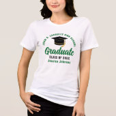 グリーンカスタム大学院2025年卒業女性 トライブレンドTシャツ (正面)