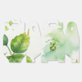 グリーンカスタム自然図解入りの、写真付きのベビーシャワー フェイバーボックス (見開き)