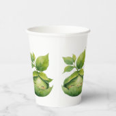 グリーンカスタム自然図解入りの、写真付きのベビーシャワー 紙コップ (右)