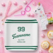 グリーンカスタム野球選手の番号とチーム名 ペーパープレート (パーティー)