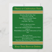 グリーンカスタム金ゴールド、第45類懇親会招待状 招待状 (裏面)