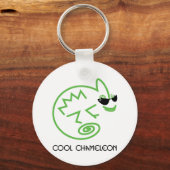 グリーンカッコいいカメレオン キーホルダー (正面)