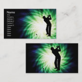 グリーンカッコいいゴルフ 名刺 (正面/裏面)