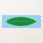 グリーンカッコいいブルーウェーブサーフィンヨガマット ヨガマット (正面(横))