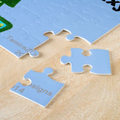 グリーンカッコいいロボット稲妻ボルトパズル ジグソーパズル (側面)