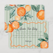 グリーンカットパステルシトラス 赤ちゃんのための本 エンクロージャーカード (正面/裏面)