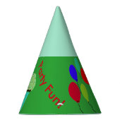 グリーンカップケーキバルーン誕生日帽子 パーティーハット (右)