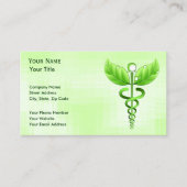 グリーンカドゥセウスユニーク代替医療 名刺 (正面)