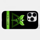 グリーンカドゥセウス代替医療アイコン Case-Mate iPhoneケース (裏面 (横))