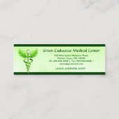 グリーンカドゥセウス代替医療ライトスキニー スキニー名刺 (裏面)