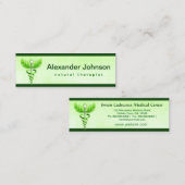 グリーンカドゥセウス代替医療ライトスキニー スキニー名刺 (正面/裏面)