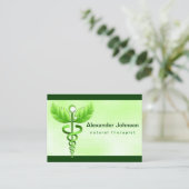 グリーンカドゥセウス代替医療ライトラージ 名刺 (スタンド正面)