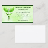 グリーンカドゥセウス代替医療ライト標準 名刺 (正面/裏面)