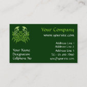 グリーンカニケルト結び目模様名刺 名刺 (正面)