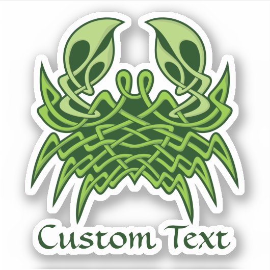 グリーンカニケルト結び目模様 シール (正面)