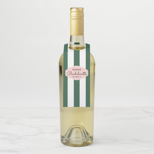 グリーンカバナストライプバチェロレッテ ボトルネックタグ (ボトル)