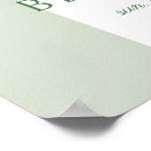 グリーンカバナストライプビーチパームクラブウェルカム ポスター (角)