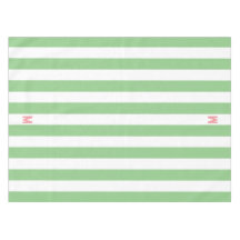 グリーンカバナストライプ&ピパーソナライズされたックモノグラム