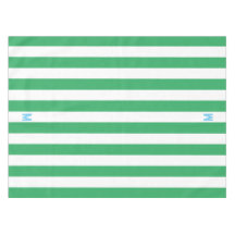 グリーンカバナストライプ&ブルーパーソナライズされたモノグラム